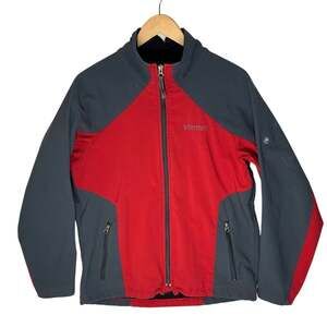 Marmot Jacket Mens Medium Red/Gray Windstopper Softshell Full Zip Outdoor